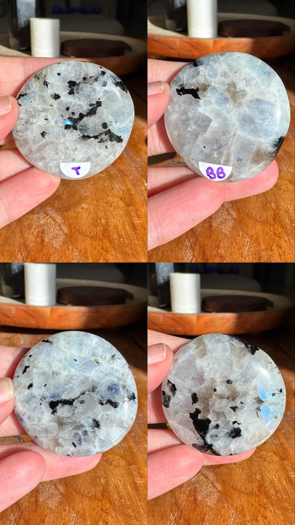 Rainbow Moonstone Flat Stones | Choose Your Own