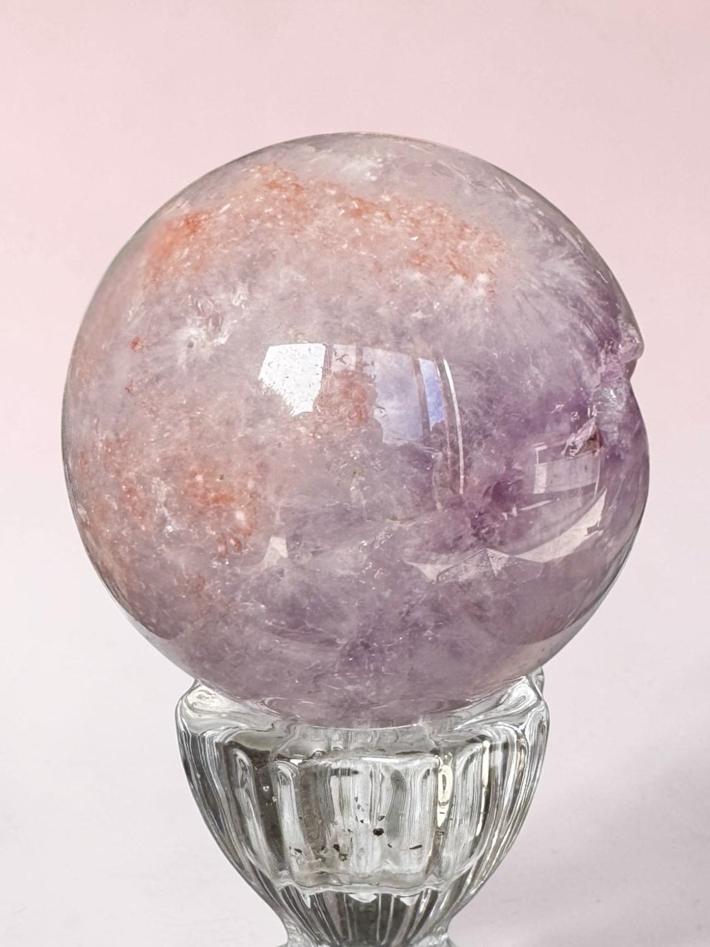 Pink Amethyst + Amethyst Sphere 5.5cm