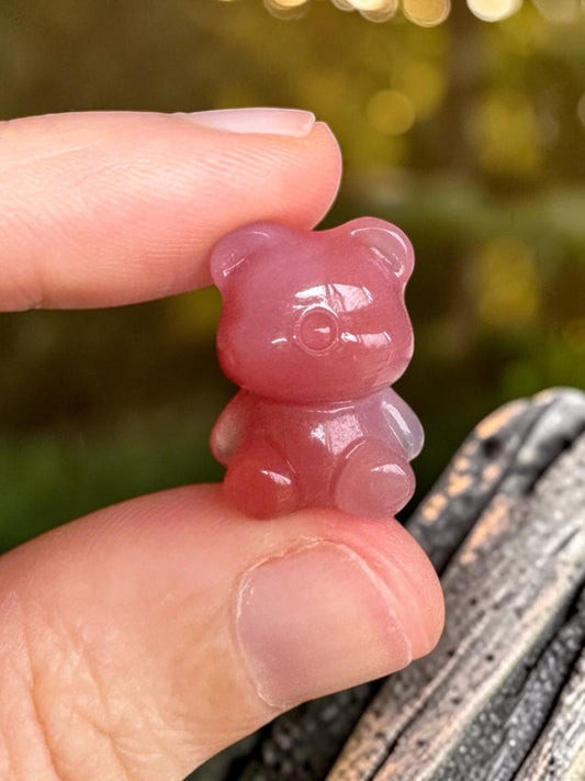 Alashan Agate Mini Bear Carving