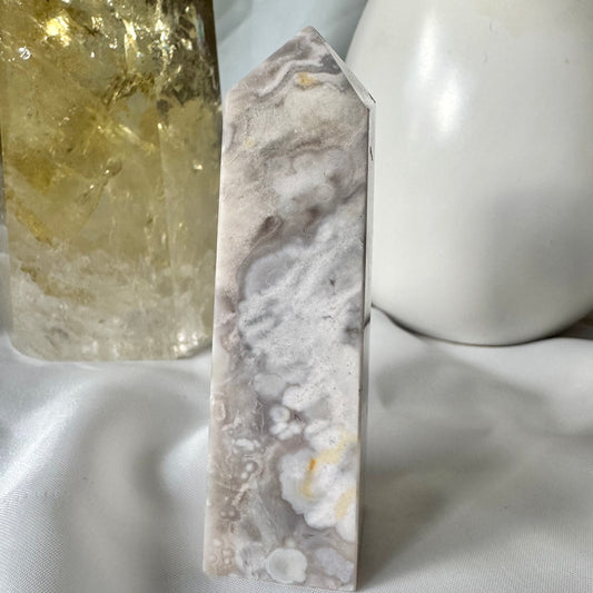Pink Amethyst and Flower Agate Point (S) 9cm