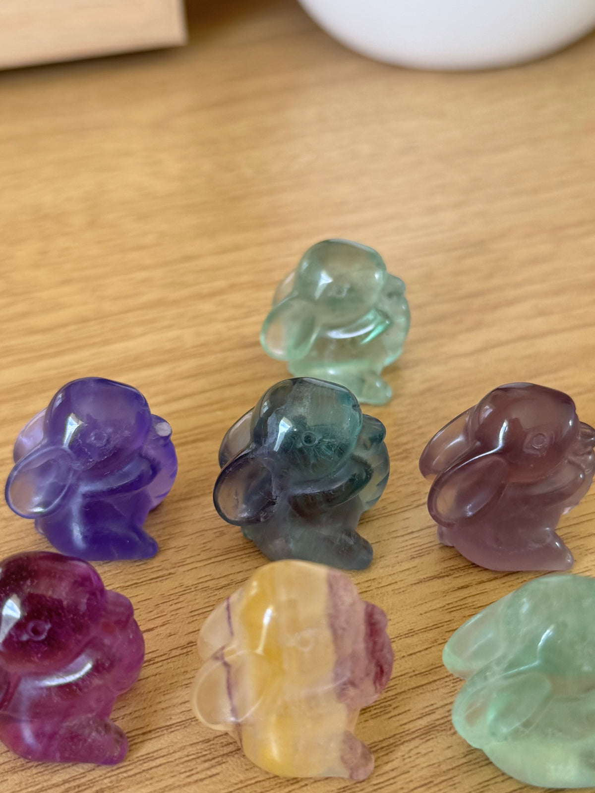 Fluorite Bunny with Carrot Carvings ~ Choose Your Own