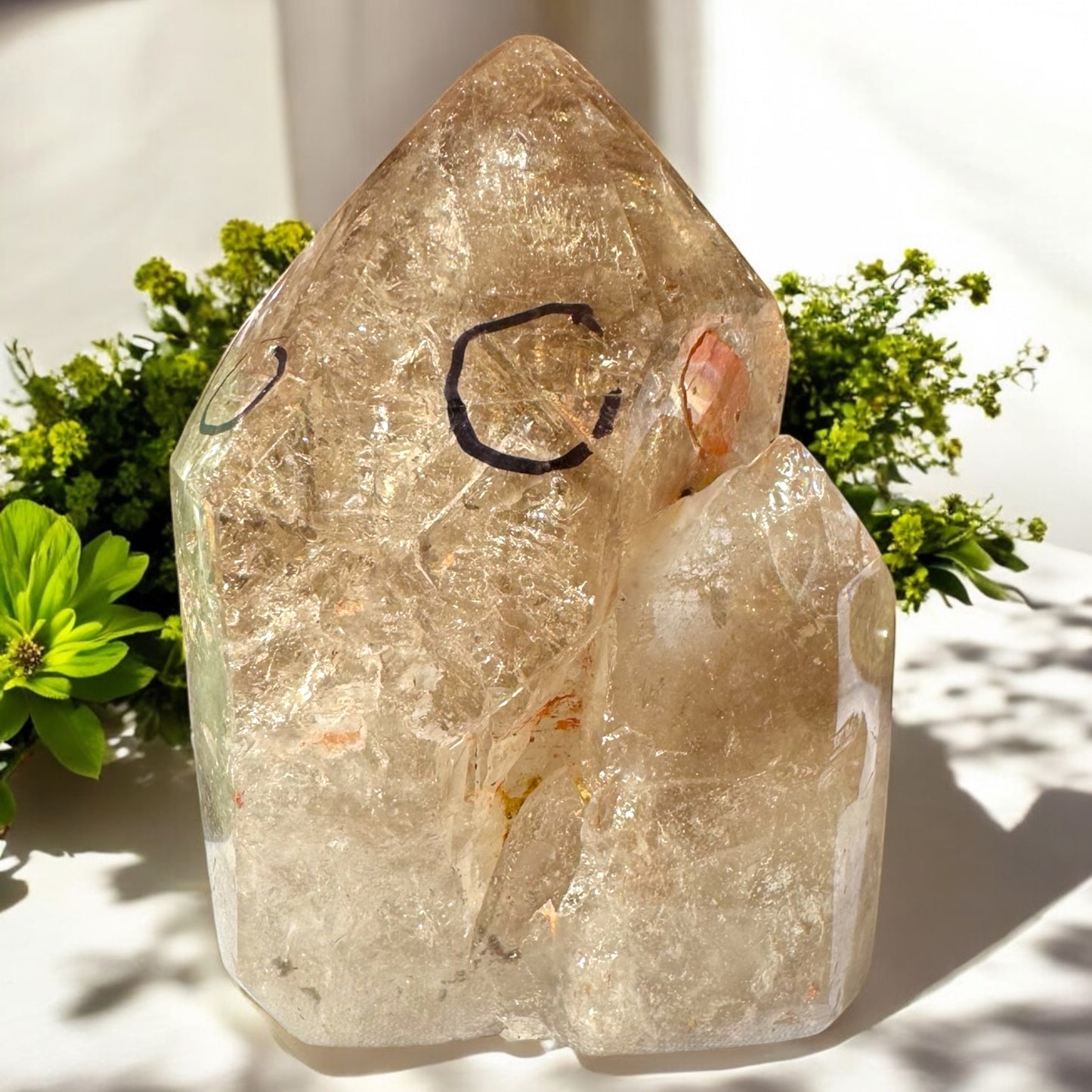 Included Quartz With Enhydro Tower