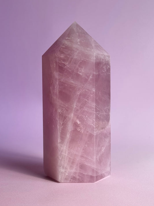 Lavender Rose Quartz Tower (aa)