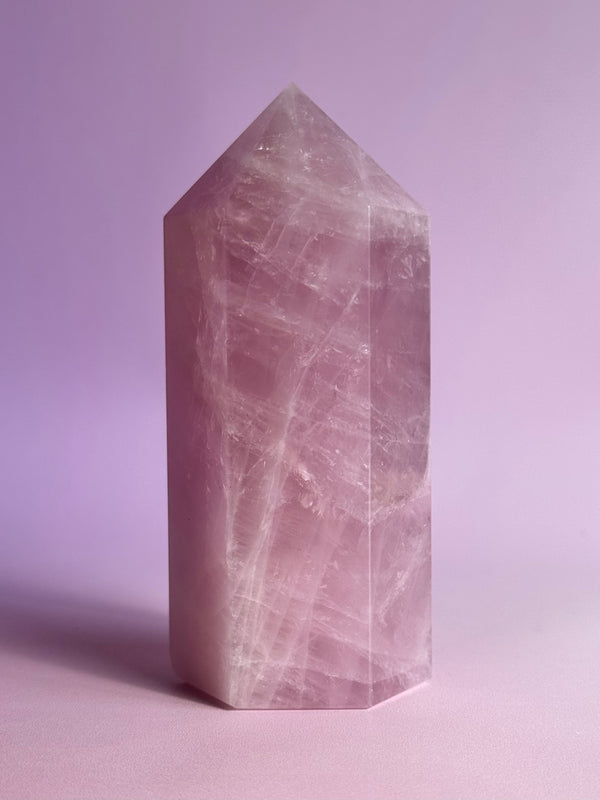 Lavender Rose Quartz Tower (aa)