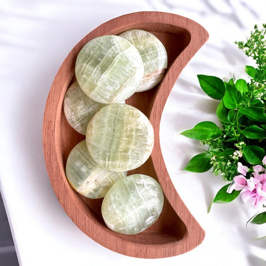 Pistachio Calcite Flatstones | Intuitively Chosen