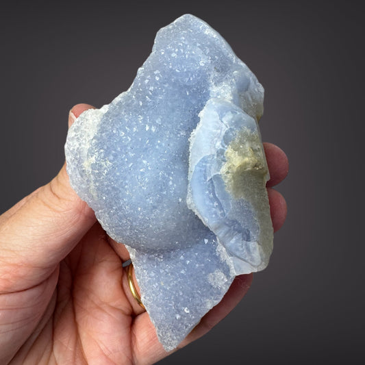 Blue Lace Agate Raw Druzy Cluster