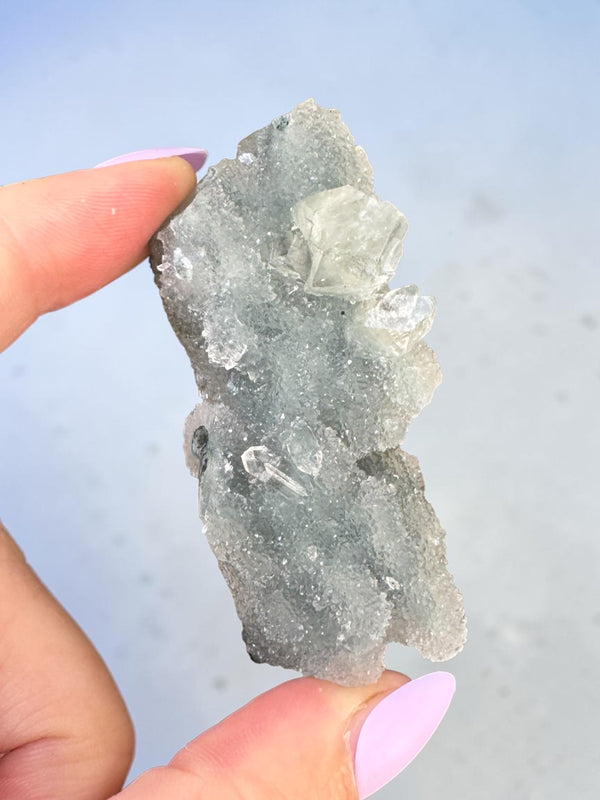 Denim Blue Chalcedony Cluster Specimen