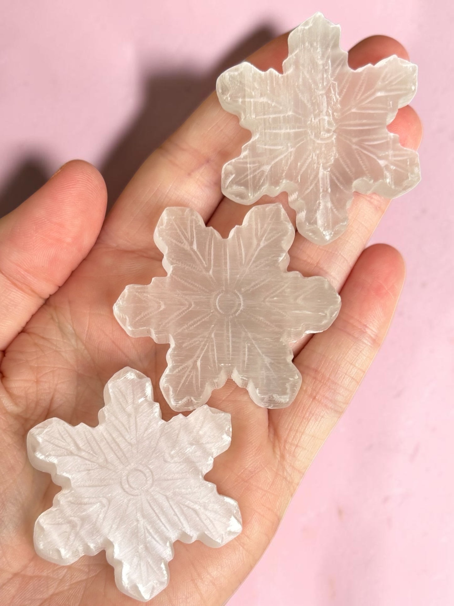 Selenite Snowflake Carving | Intuitively Chosen