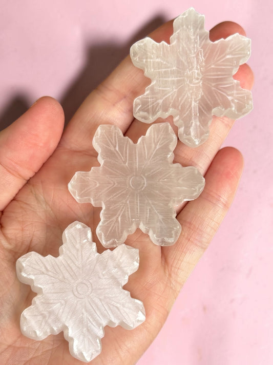 Selenite Snowflake Carving | Intuitively Chosen