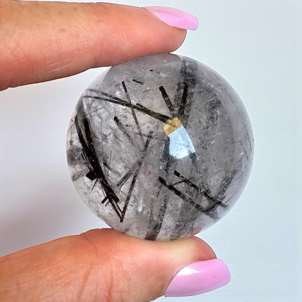 Tourmaline in Quartz Sphere 4cm