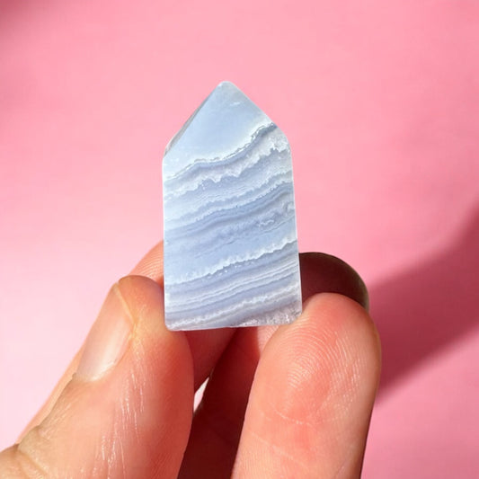 Mini Blue Lace Agate Point (c)
