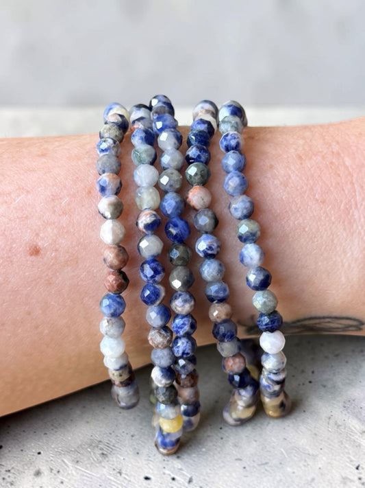 Sodalite Faceted Bead Bracelets