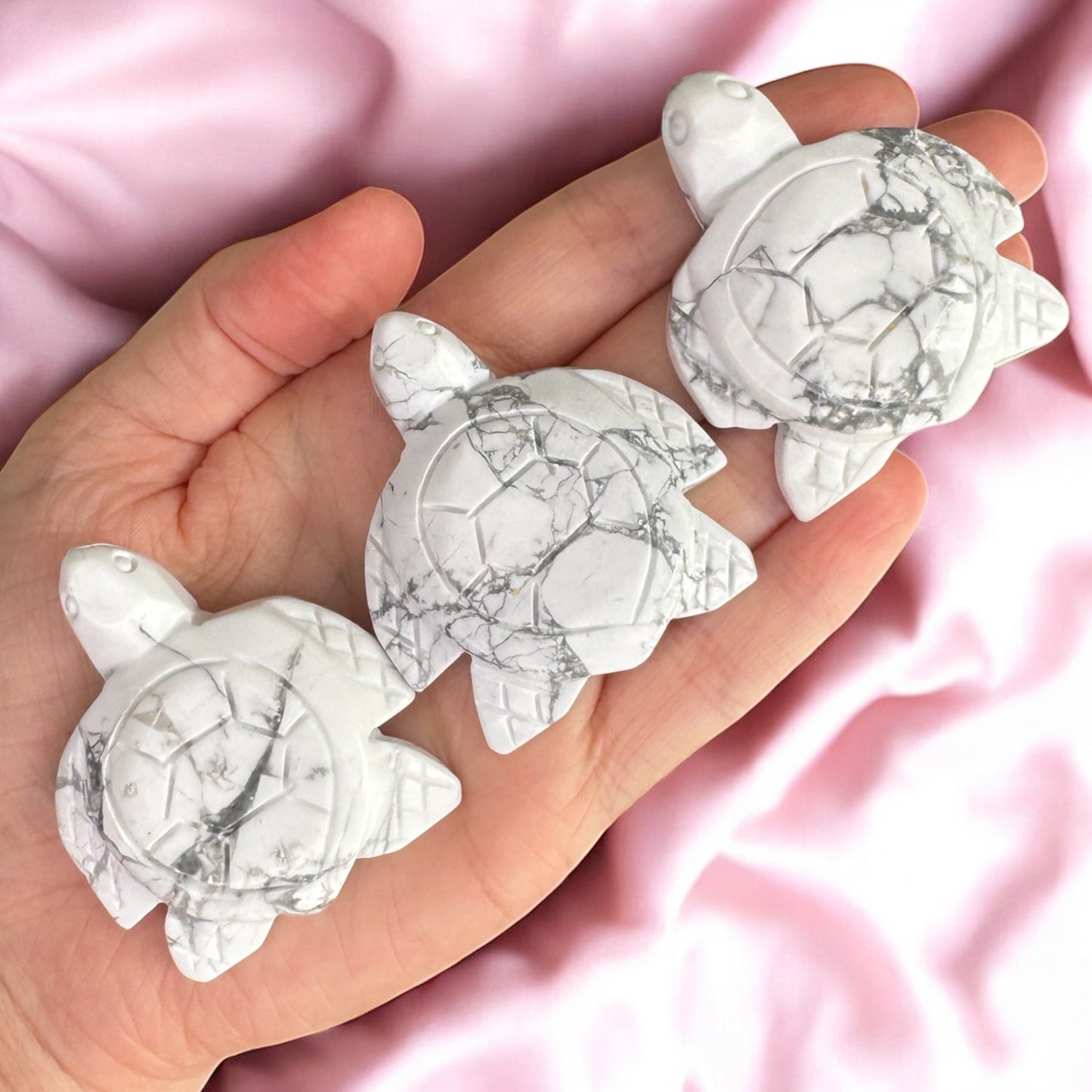 White Howlite Turtle Carving | Intuitively Chosen