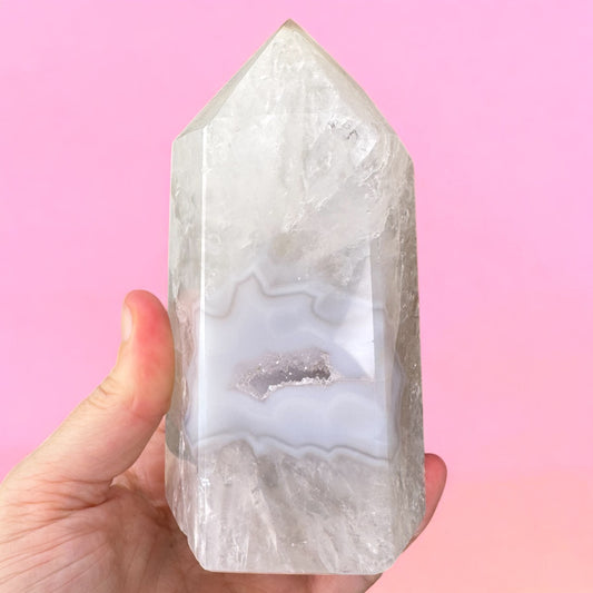 Druzy Agate Tower