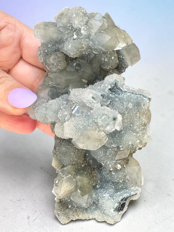 Denim Blue Chalcedony Cluster Specimen