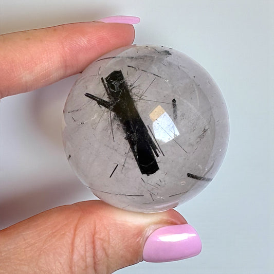 Tourmaline in Quartz Sphere 4cm