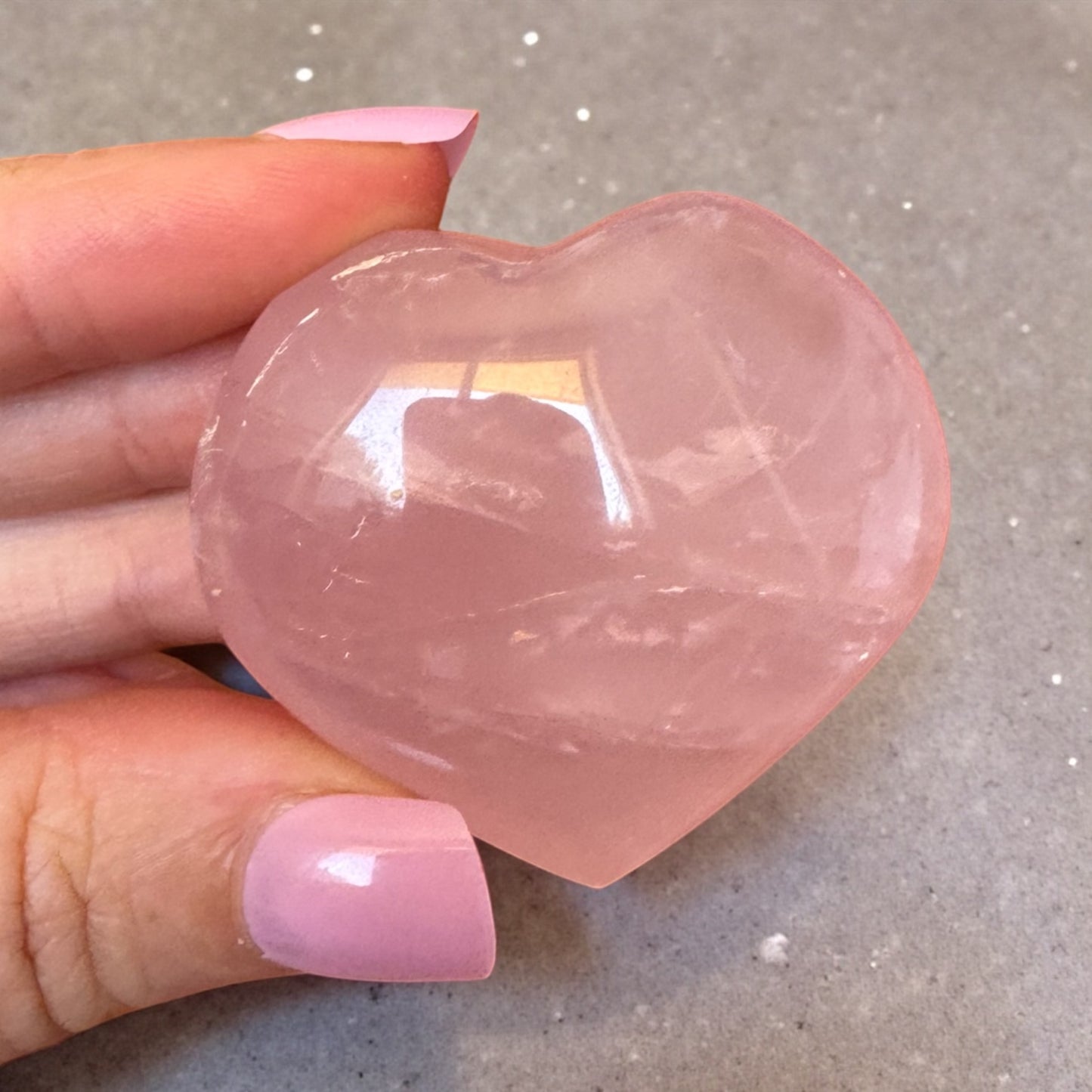 Rose Quartz Heart Carving