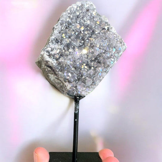Aura Amethyst Cluster on Stand (n)