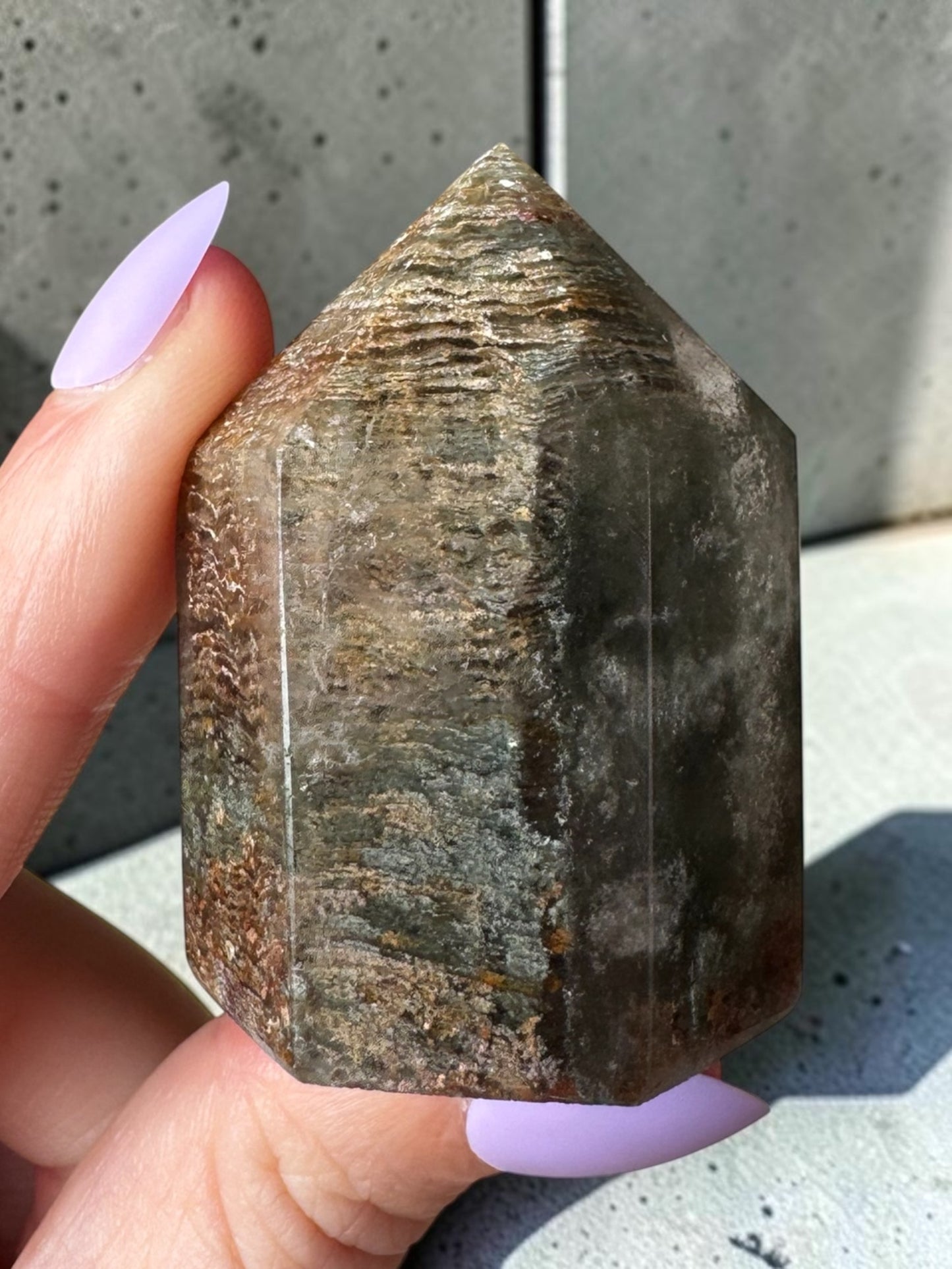 Garden Quartz (lodolite) Point