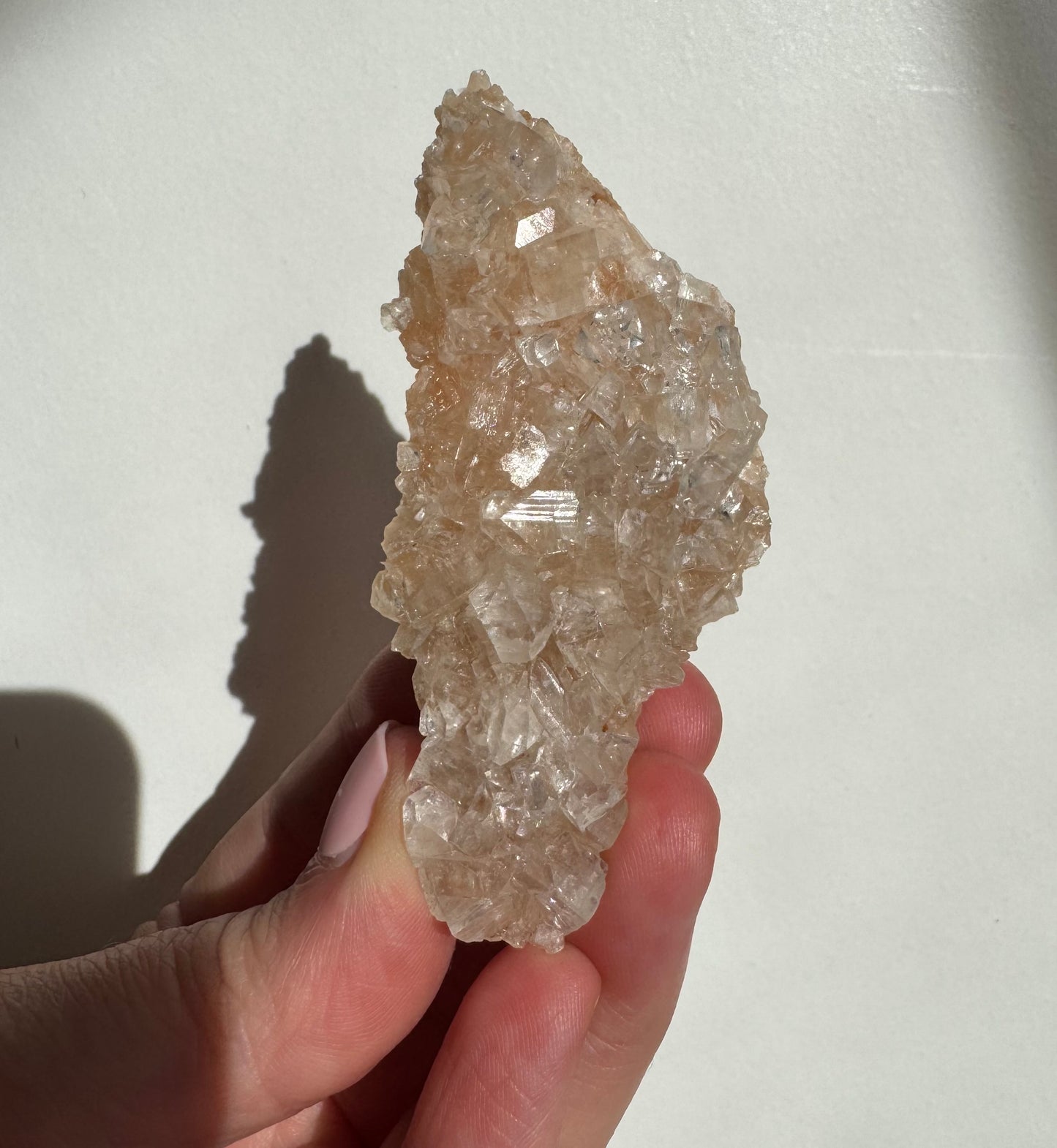 Peach Diamond Apophyllite Cluster/Specimen (D)