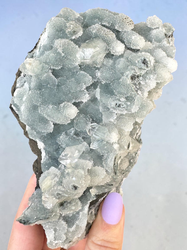 Denim Blue Chalcedony Cluster Specimen
