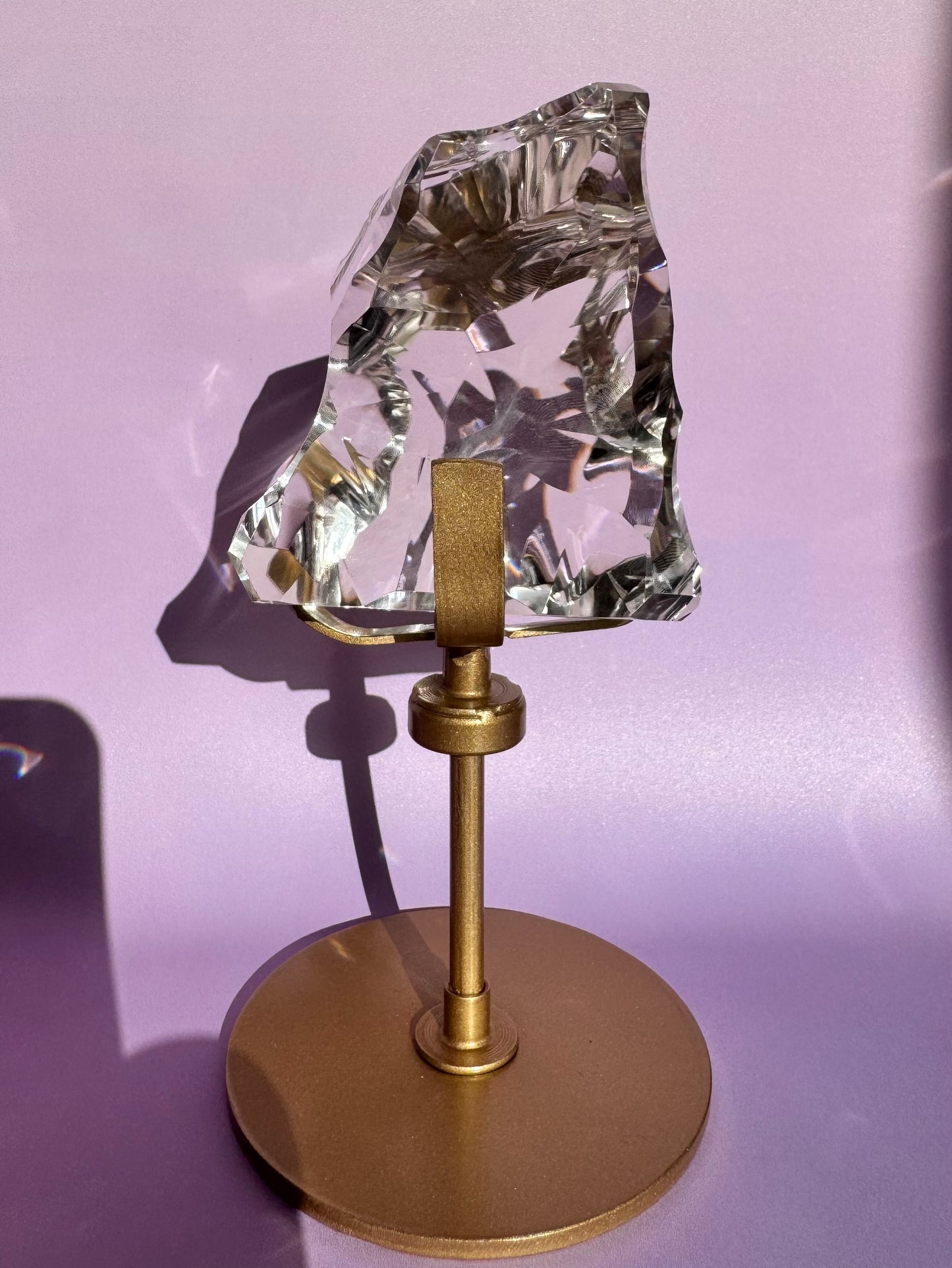 Sculpted HQ Clear Quartz on Stand
