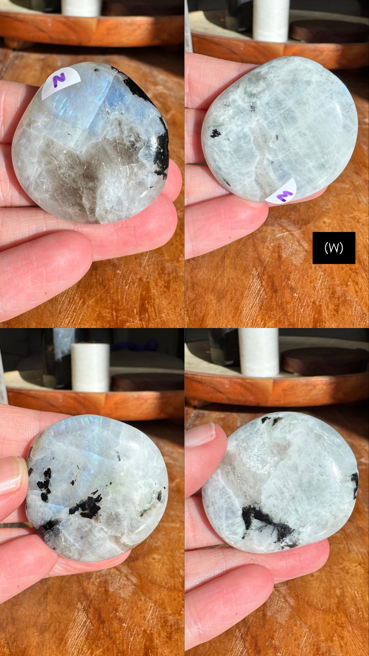 Rainbow Moonstone Flat Stones | Choose Your Own