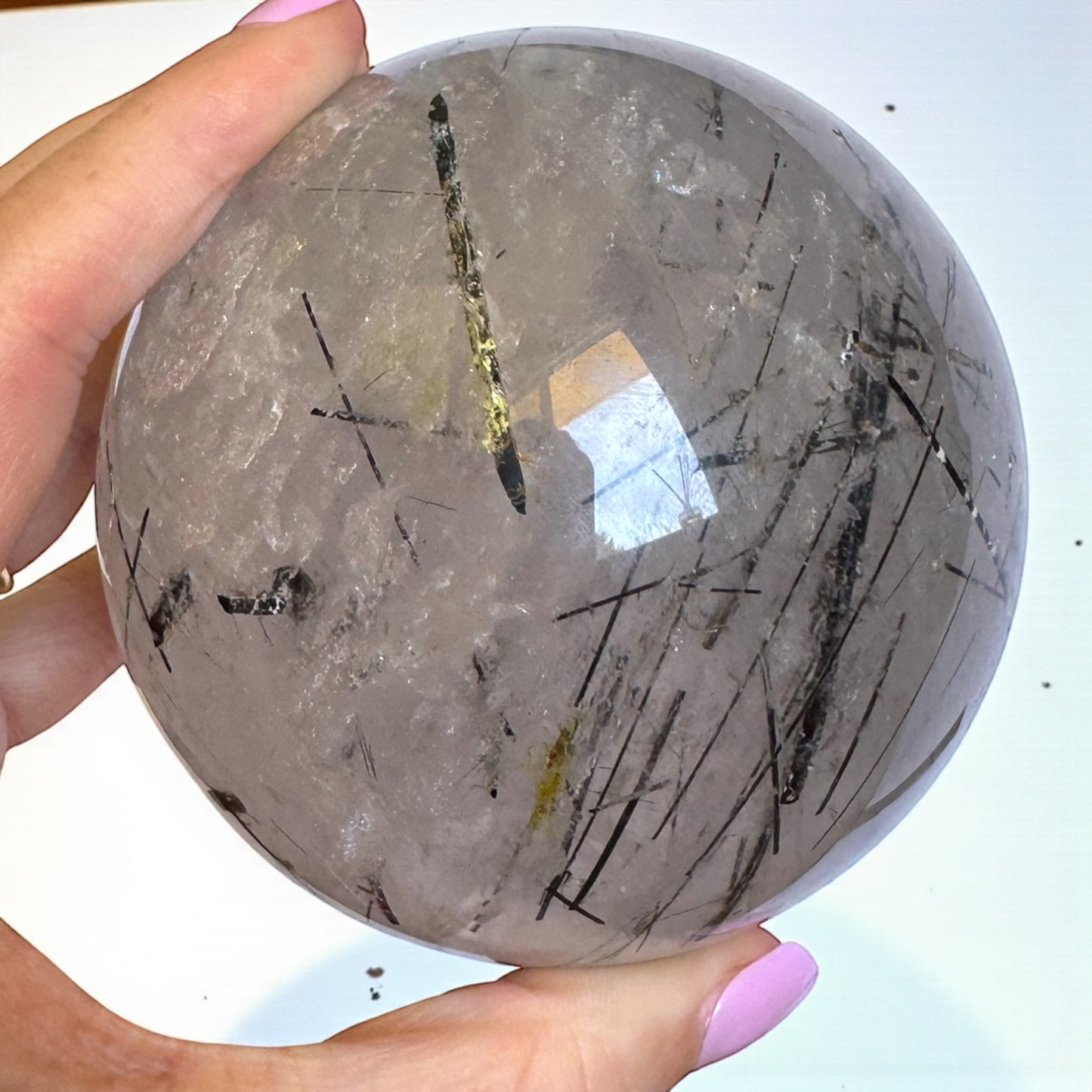 Tourmaline in Quartz Sphere 8cm