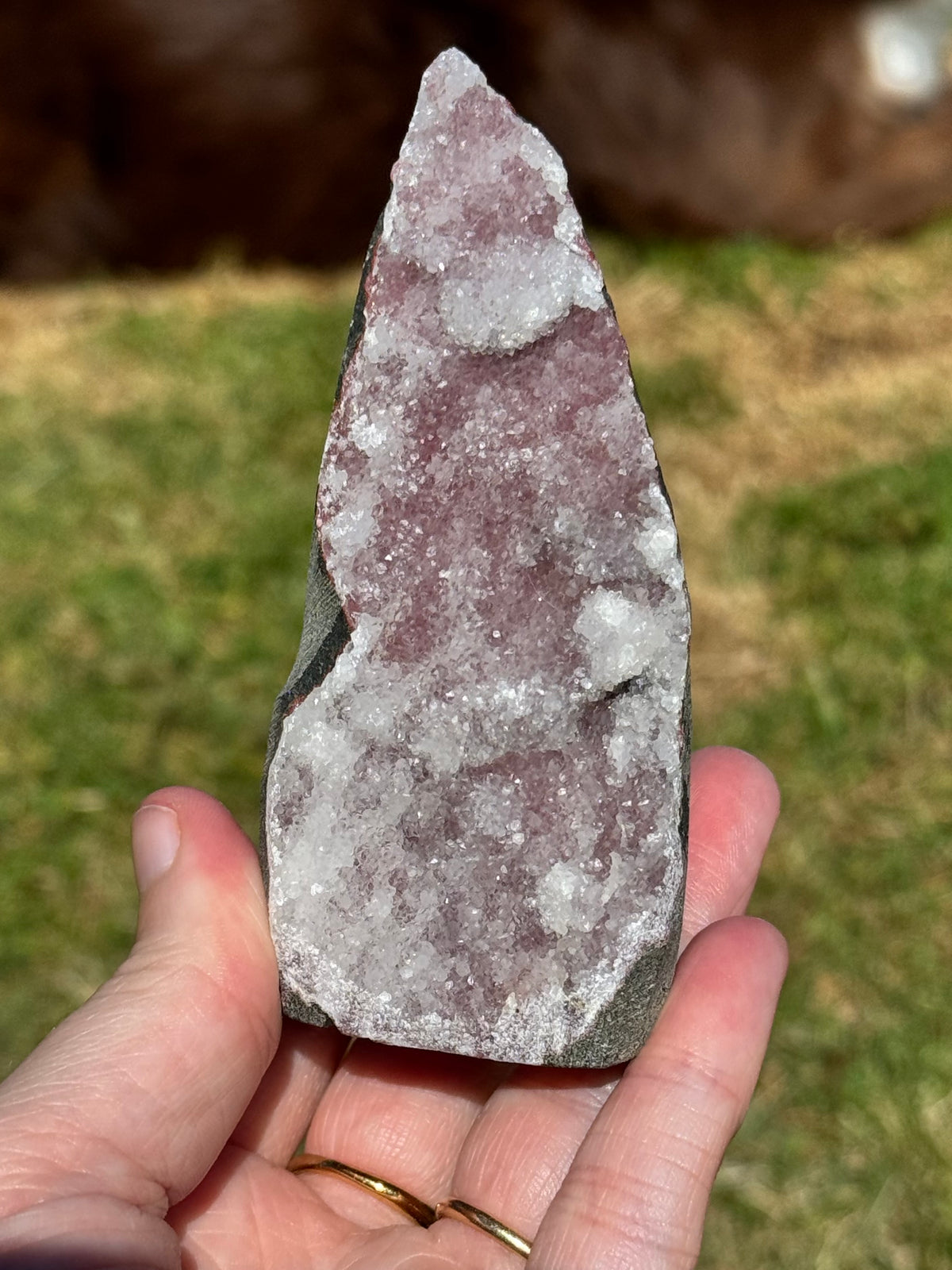Pinky/Blurple Chalcedony Cluster