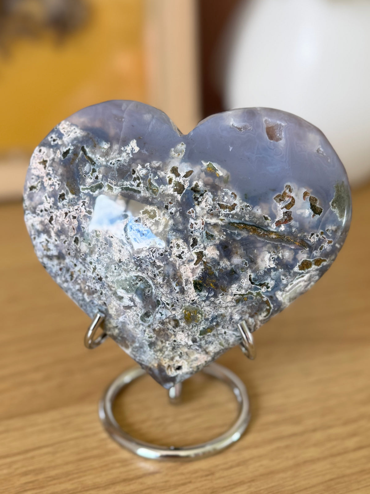 Sea Jasper Heart Carving