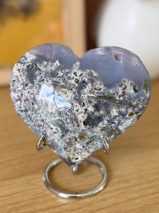 Sea Jasper Heart Carving