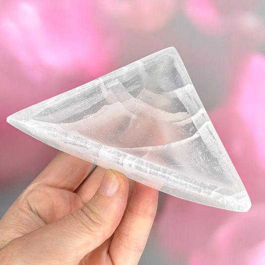 Triangle Selenite Bowl (10cm) - Intuitively Chosen