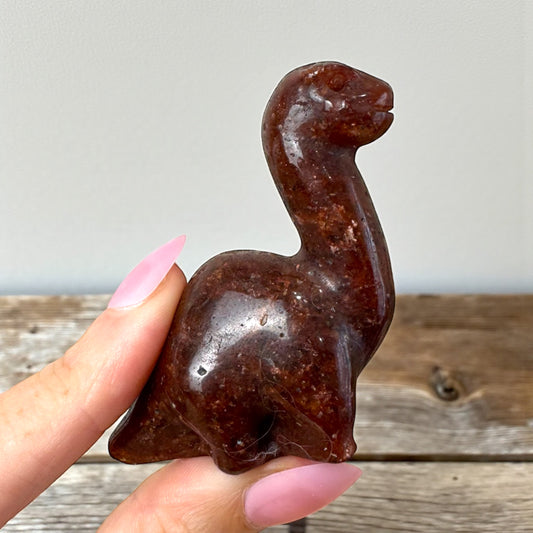 Red Aventurine Dino Carving