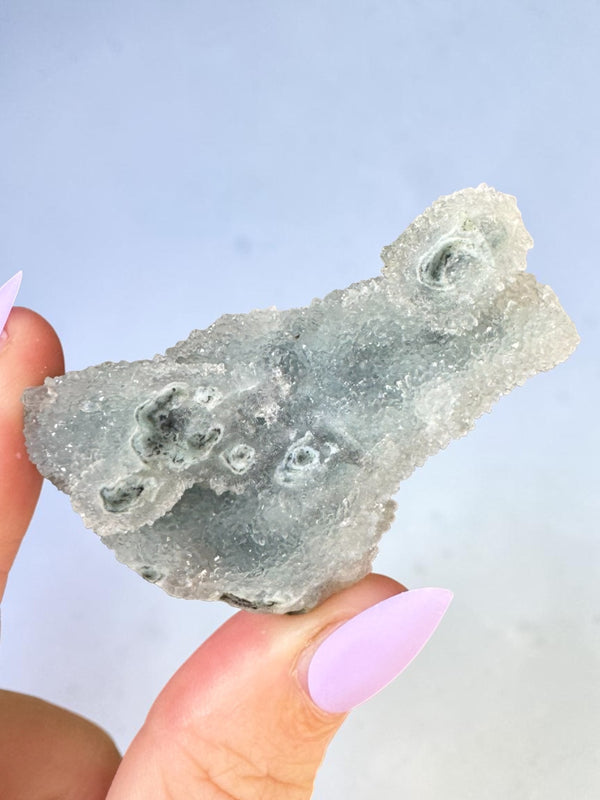 Denim Blue Chalcedony Cluster Specimen