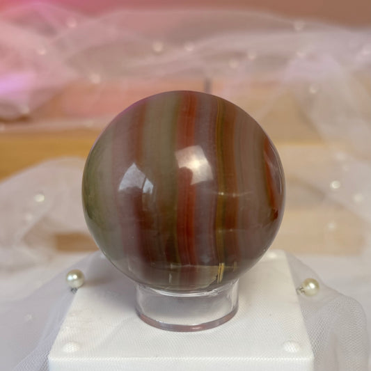 Pink Banded Onyx Sphere (c)