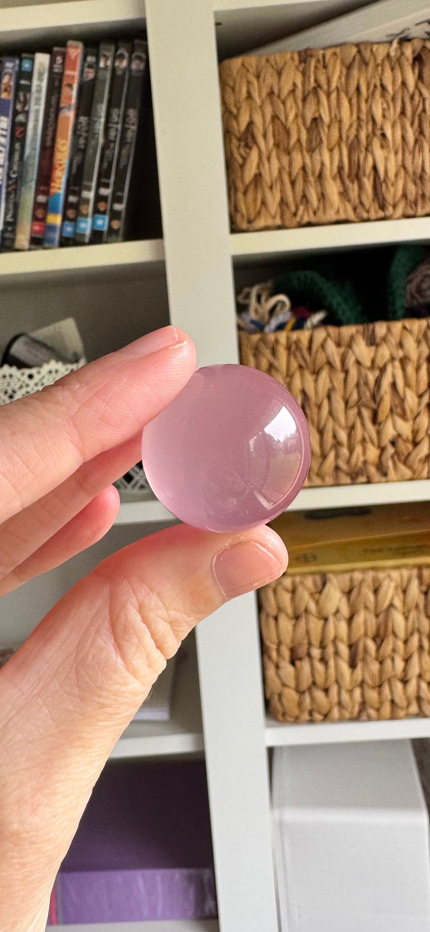 HQ Bubblegum Rose Quartz Sphere with Asterism