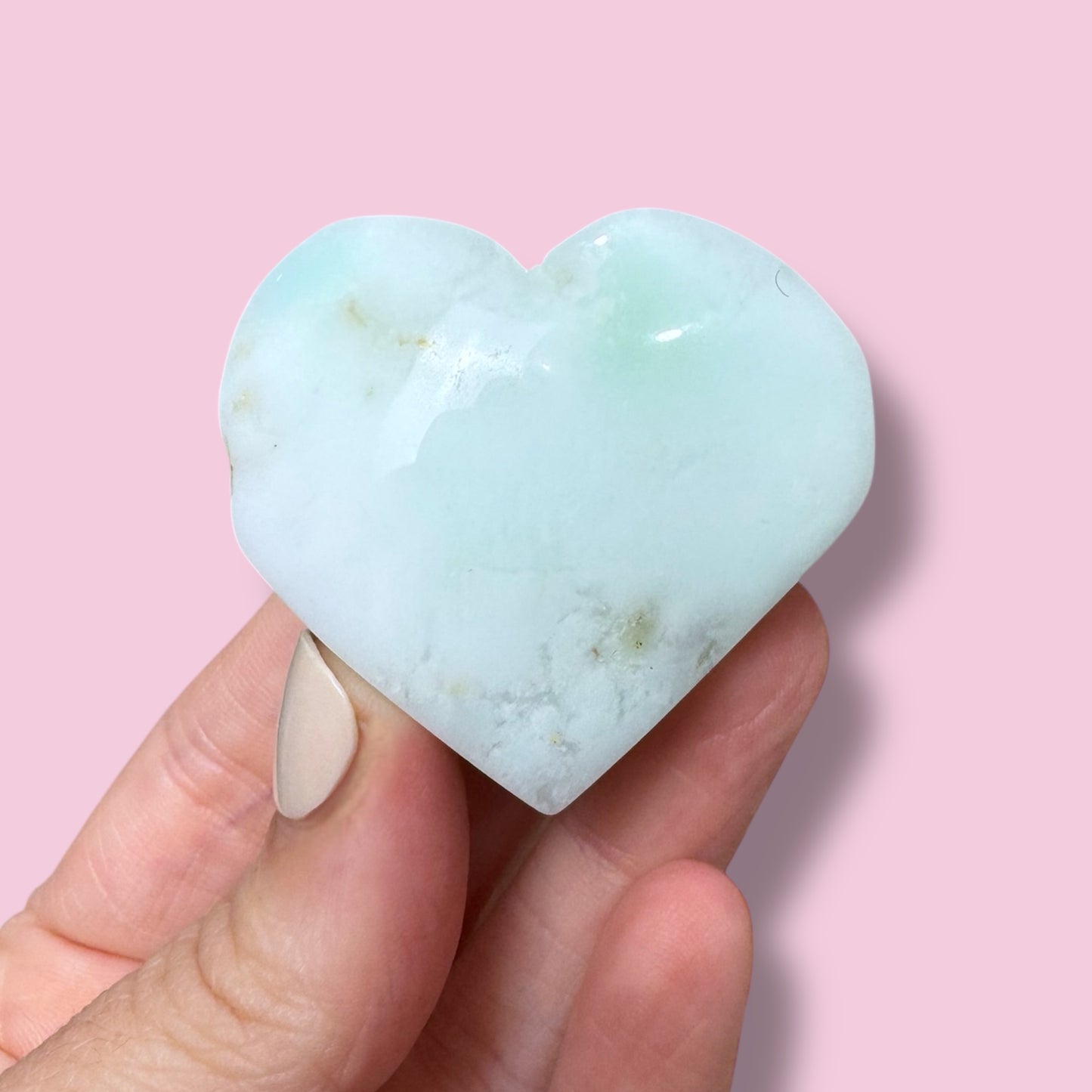 Australian Chrysoprase Heart Carving