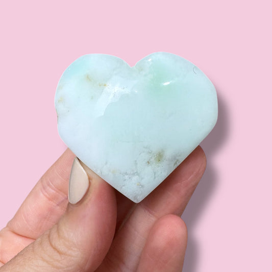 Australian Chrysoprase Heart Carving