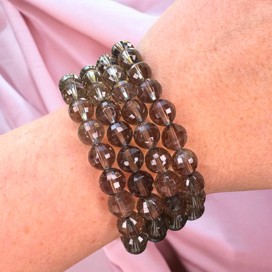 Faceted Smokey Quartz Bracelet