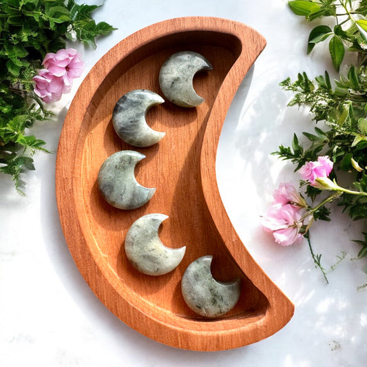 Labradorite Moon Carvings