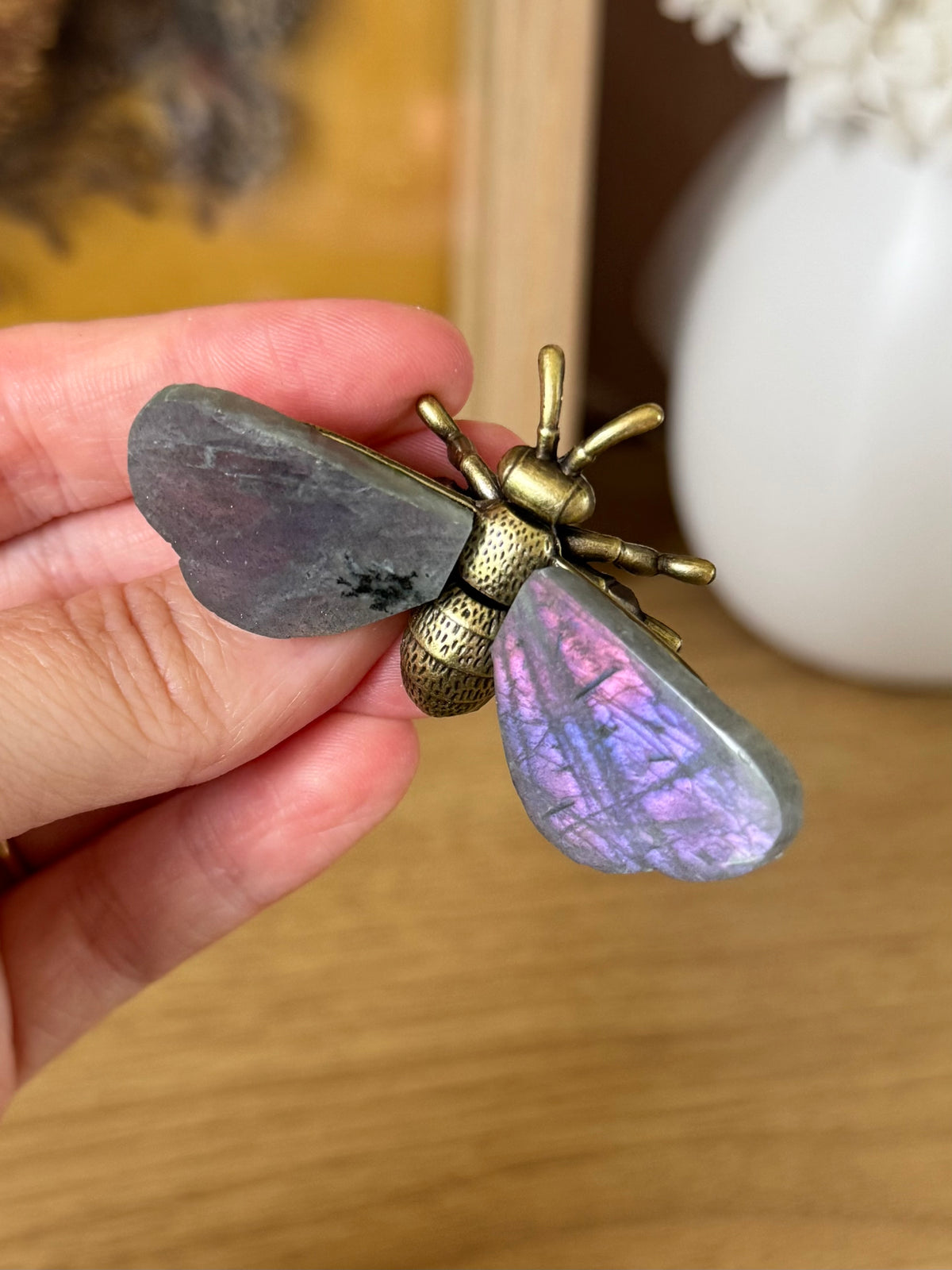 Labradorite Metal Bee