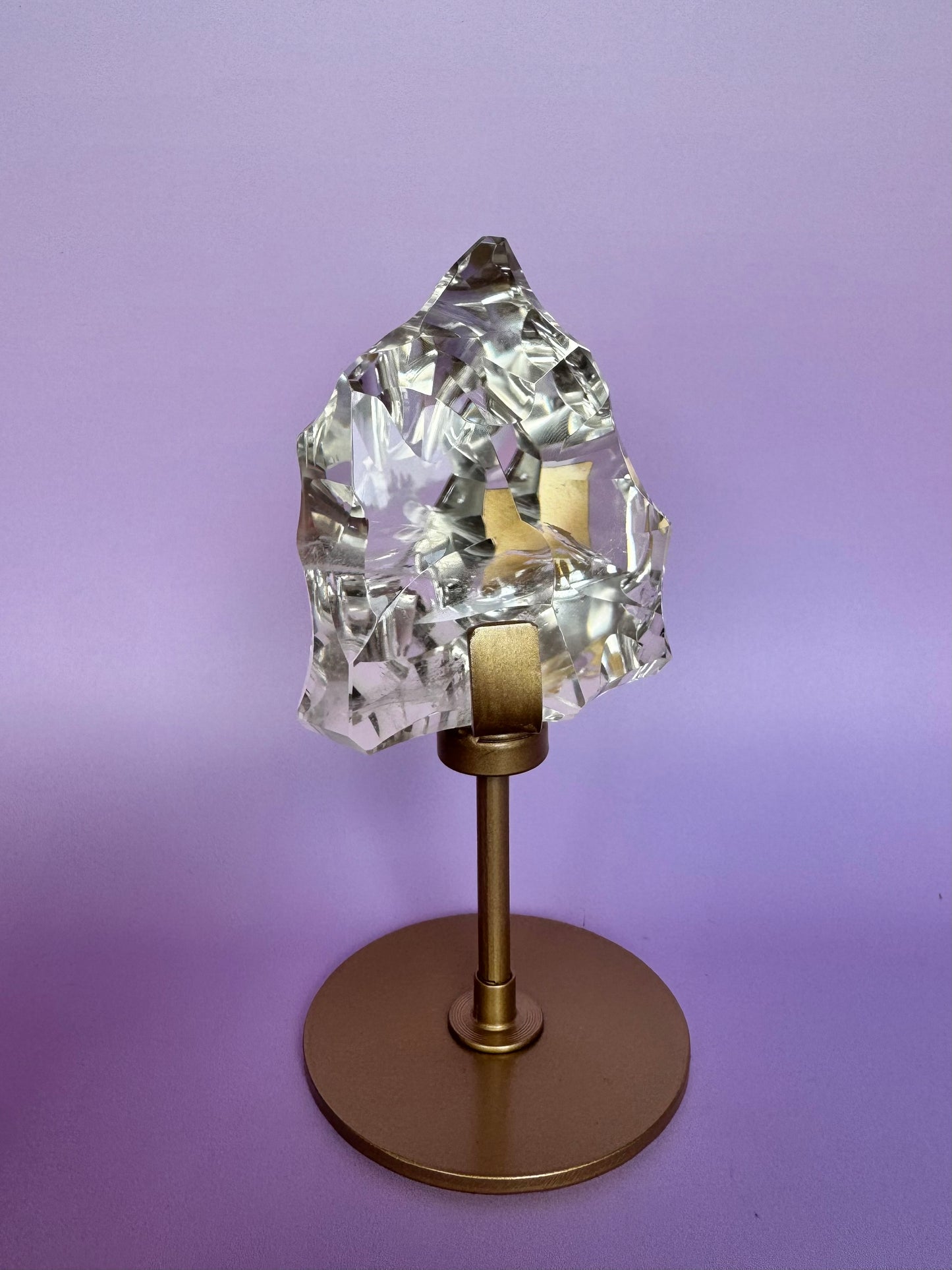 Sculpted HQ Clear Quartz on Stand