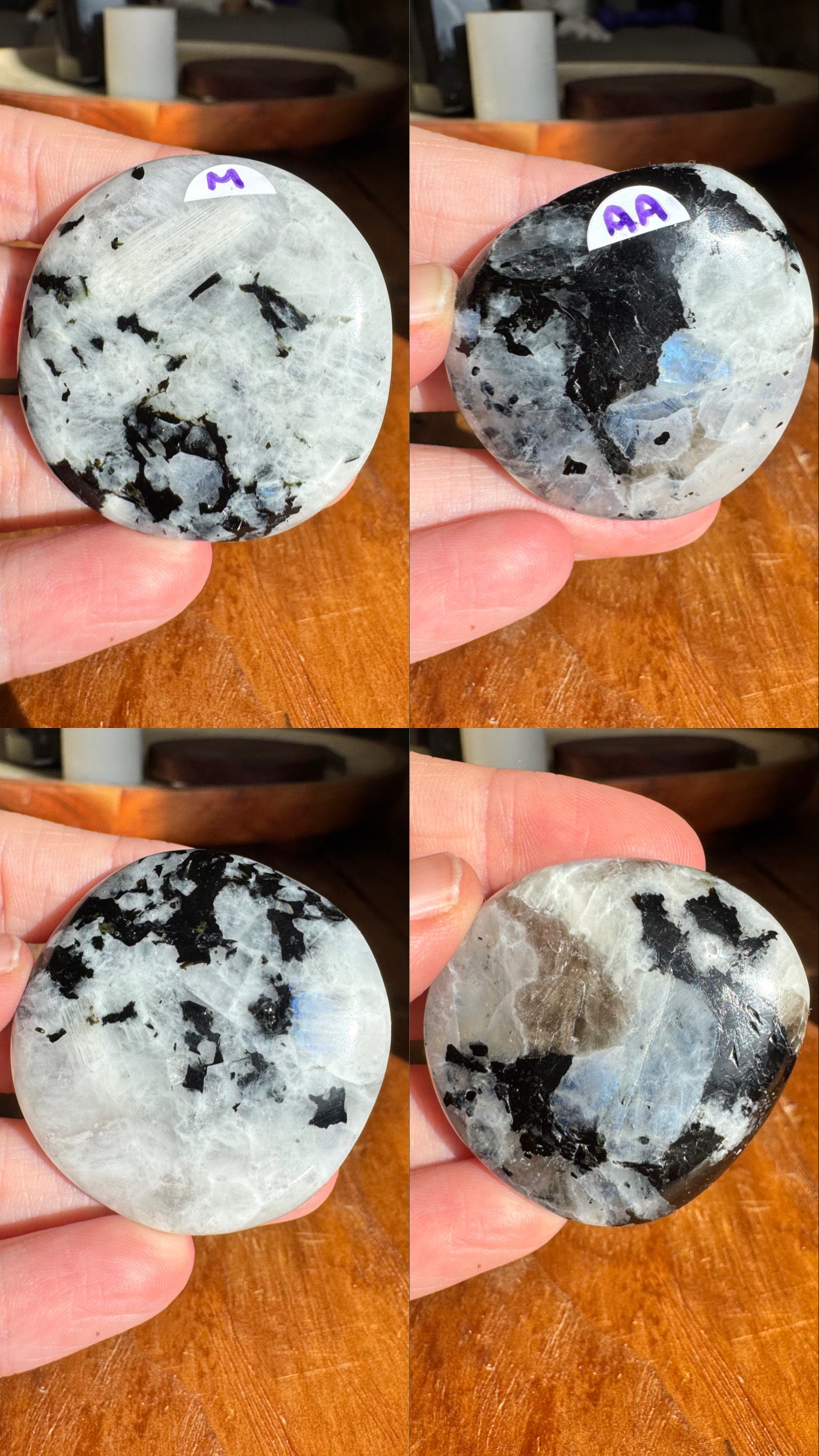 Rainbow Moonstone Flat Stones | Choose Your Own