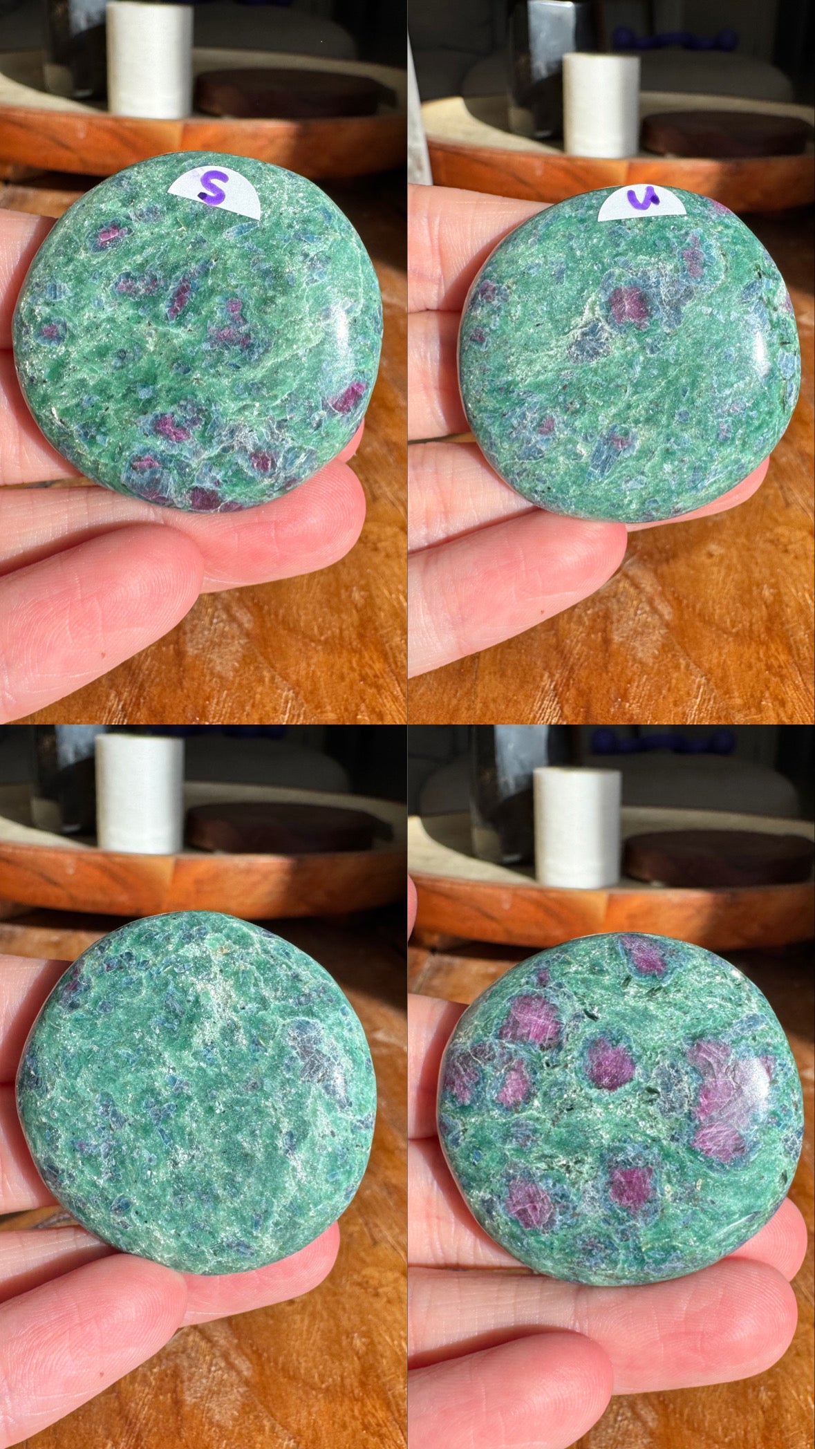 Ruby and Fuchsite Flat Stones | Choose Your Own