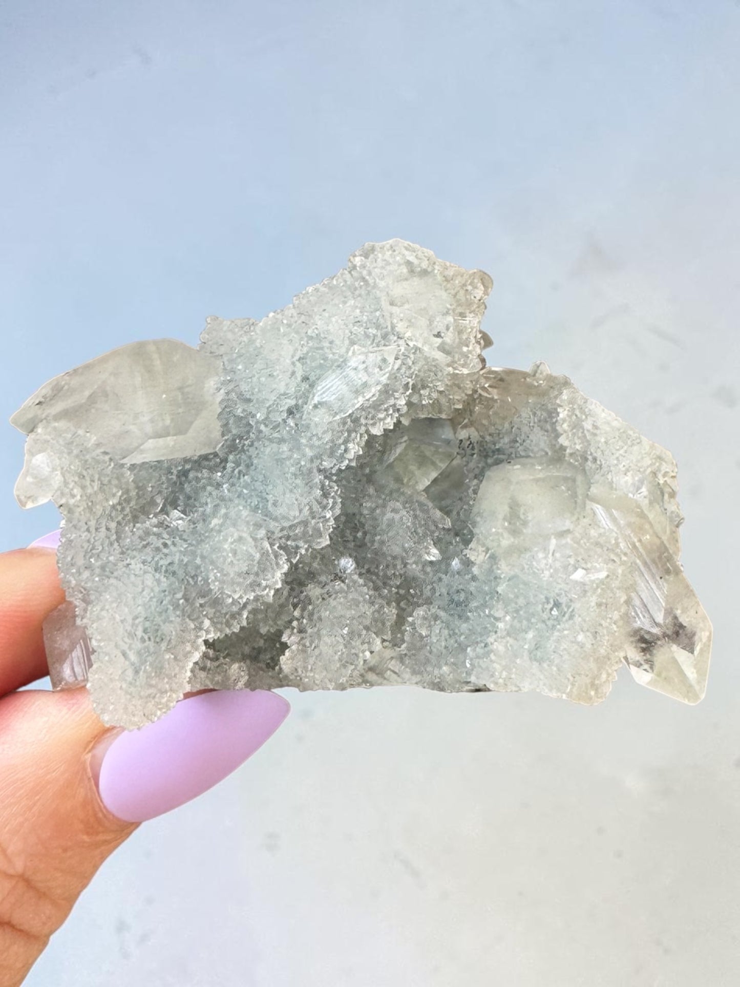 Denim Blue Chalcedony Cluster Specimen