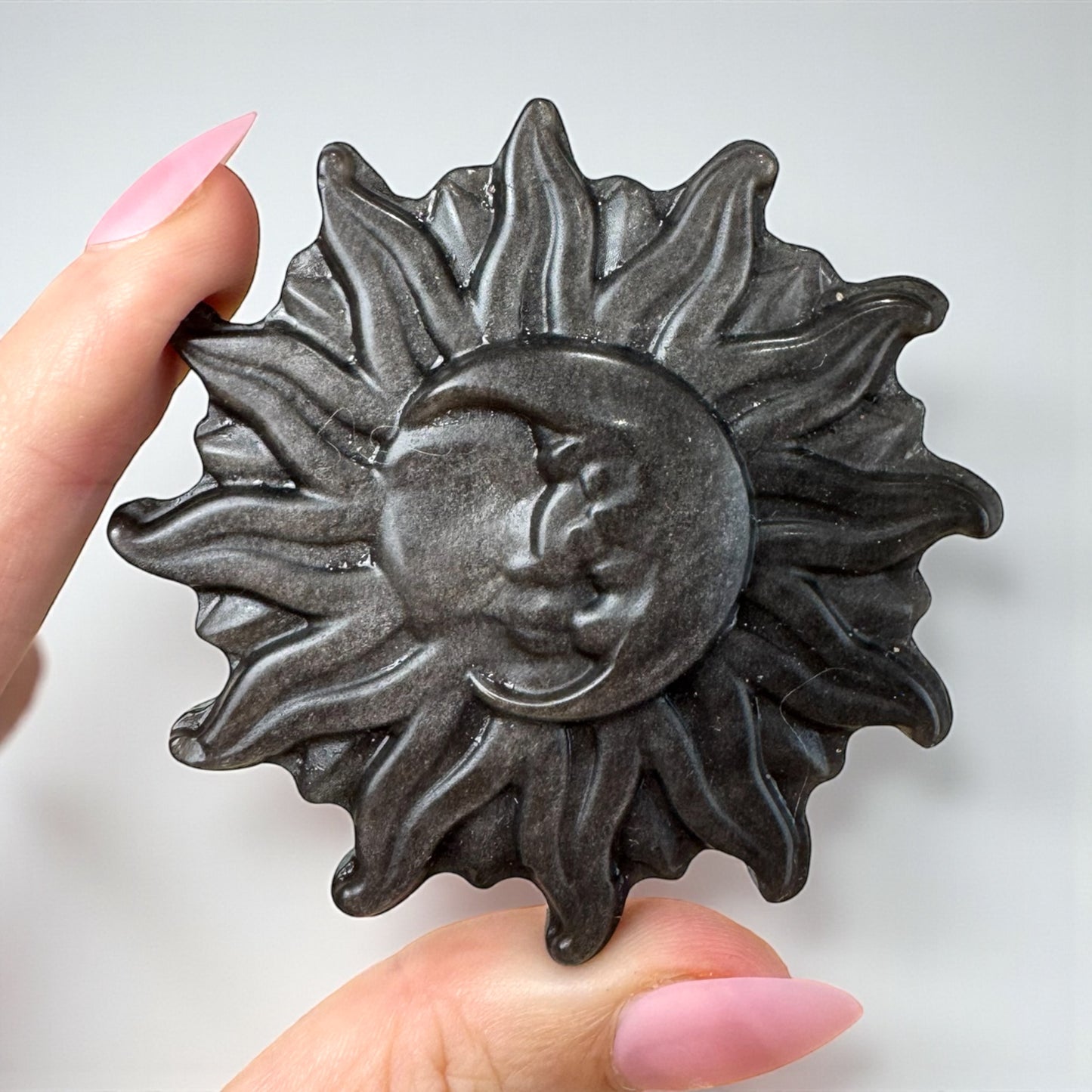 Sheen Obsidian Sun+Moon Carvings | Intuitively Chosen