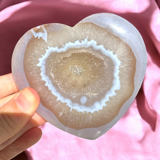 Druzy Agate Heart