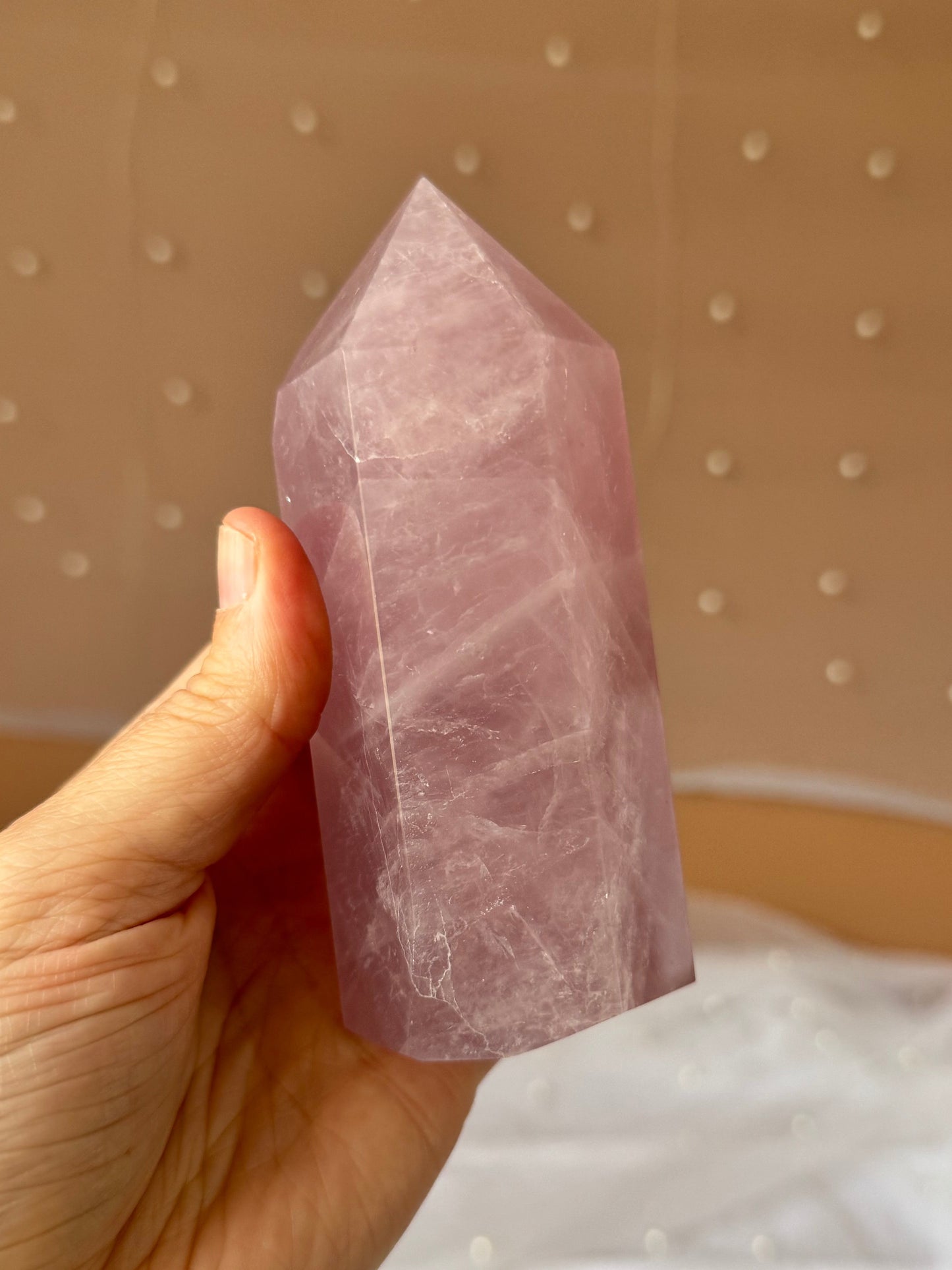 Lavender Rose Quartz Tower (U)