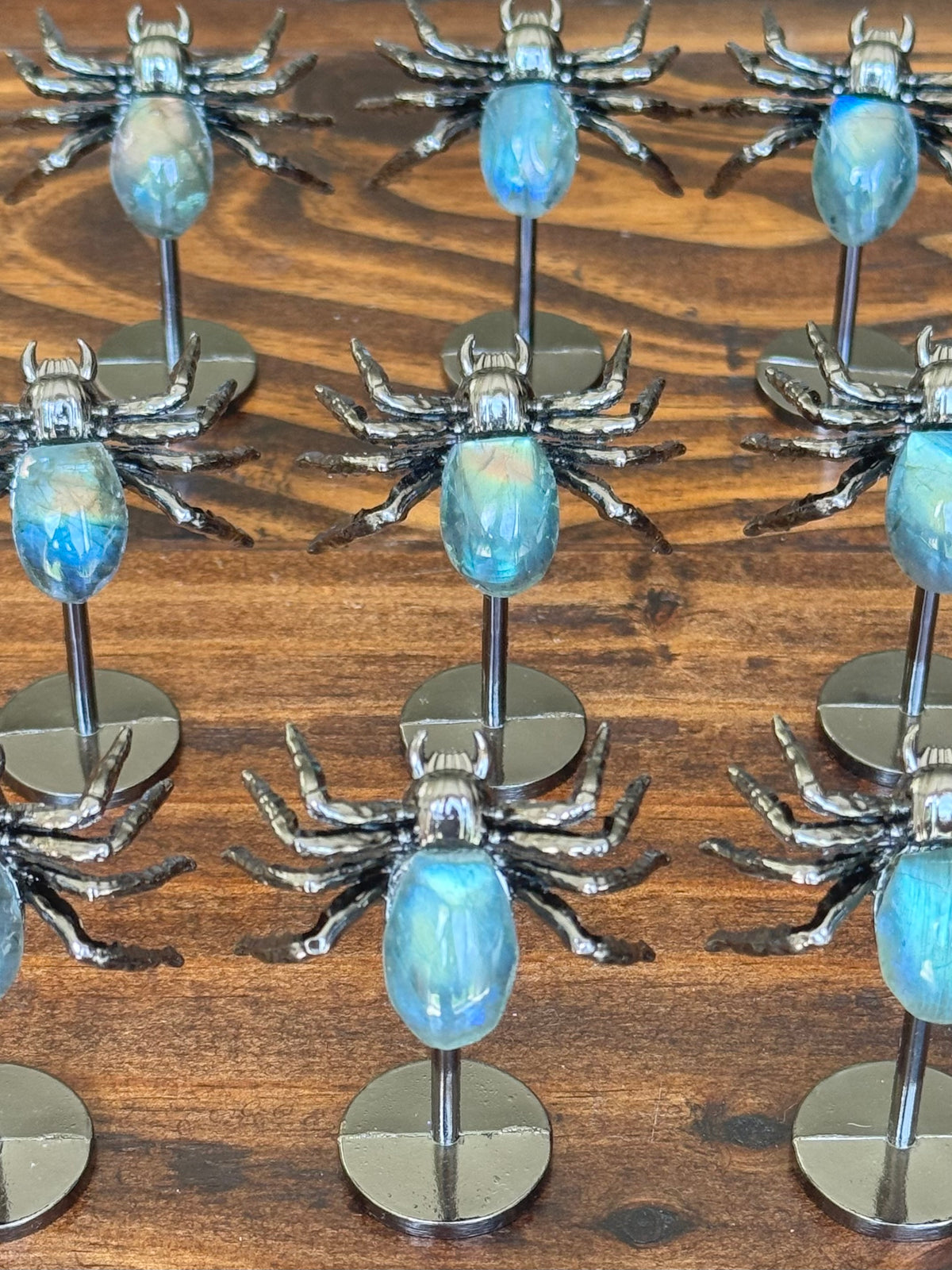 Labradorite Spiders on Stands | Intuitively Chosen