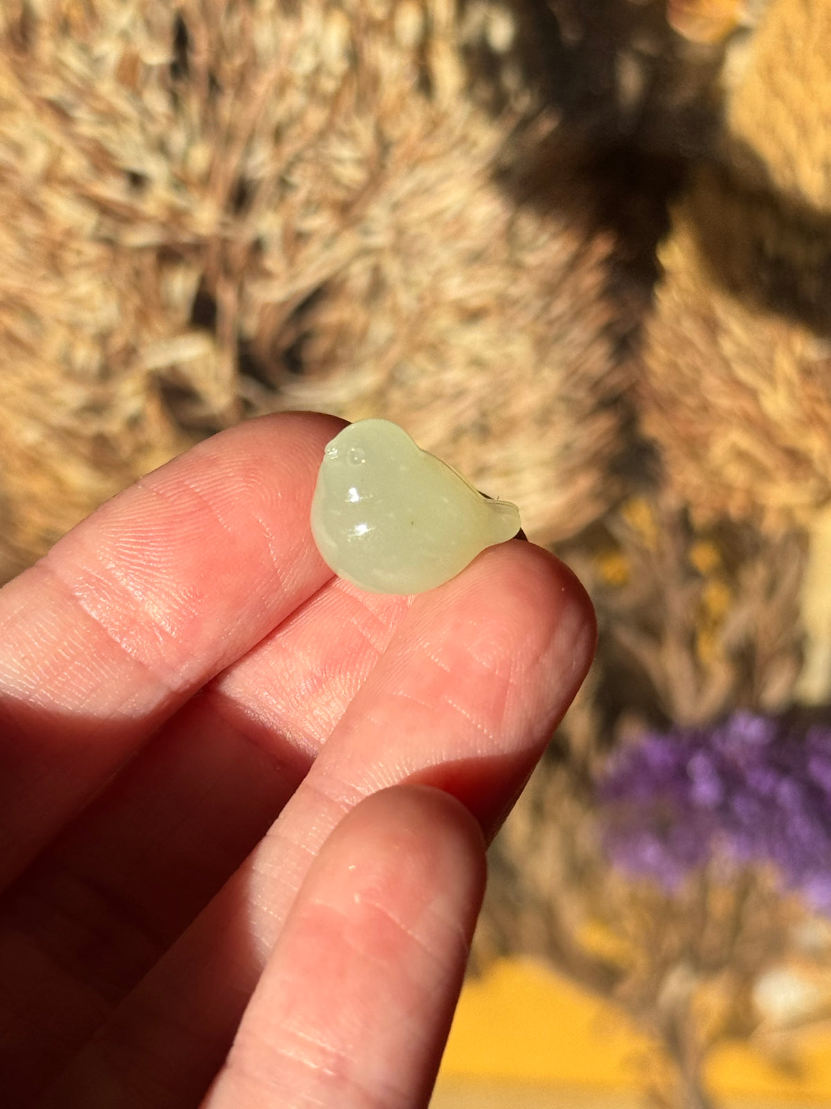 Alashan Agate Mini Pigeon Carving